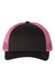 Richardson Hats 115 Mens Snapback Trucker Hat Black/Neon Pink Flat Front