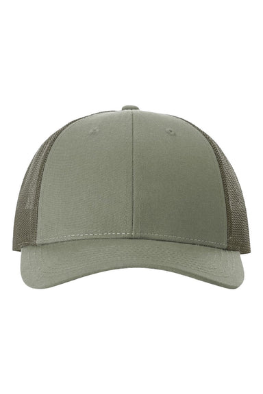 Richardson Hats 115 Mens Snapback Trucker Hat Loden Green Flat Front