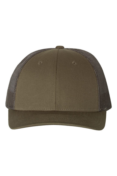 Richardson Hats 115 Mens Snapback Trucker Hat Chocolate Chip Brown/Grey Brown Flat Front