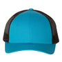 Richardson Hats Mens Snapback Trucker Hat - Cyan Blue/Black