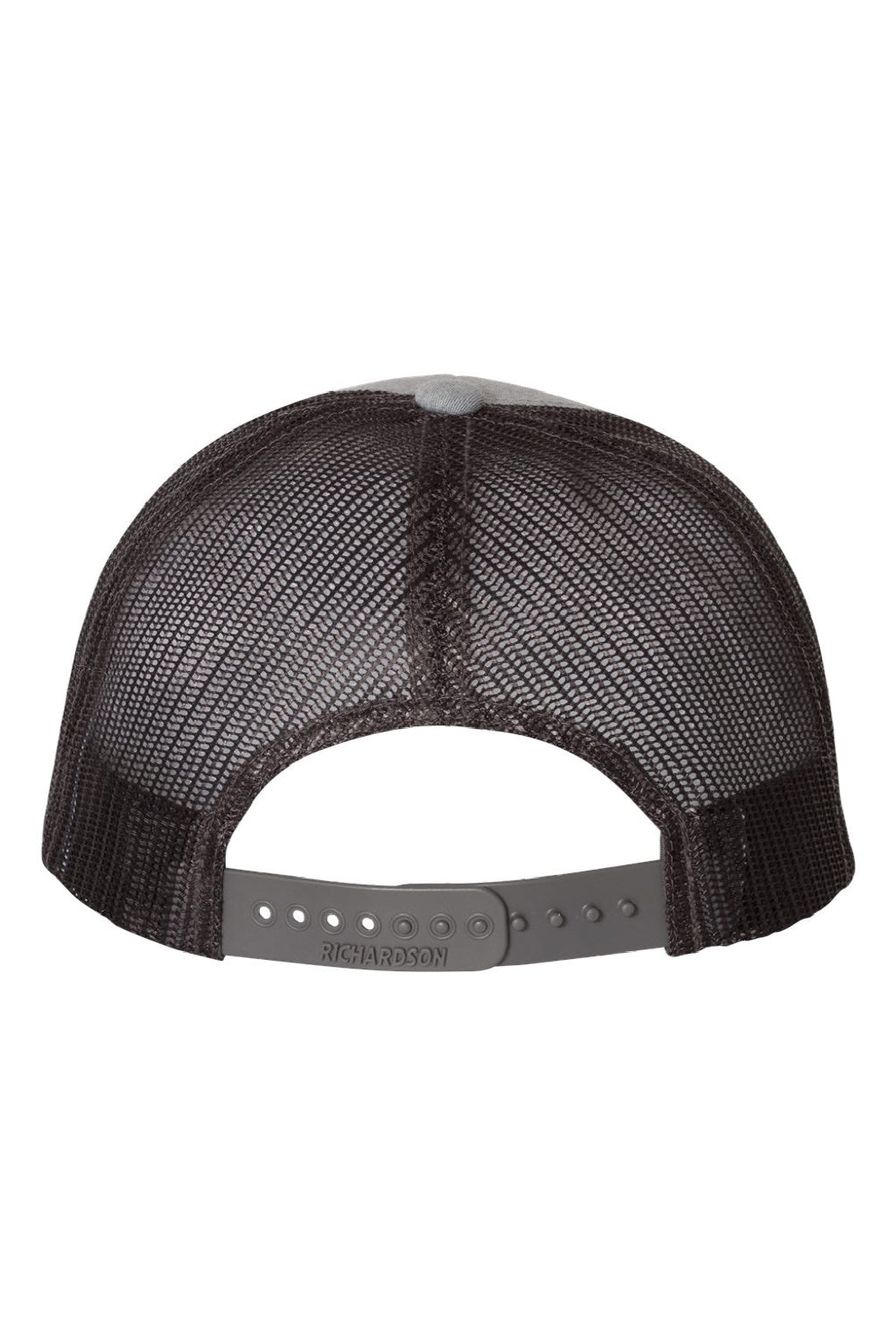 Richardson Hats 115 Mens Snapback Trucker Hat Heather Grey/Dark Charcoal Grey Flat Back