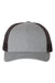 Richardson Hats 115 Mens Snapback Trucker Hat Heather Grey/Dark Charcoal Grey Flat Front