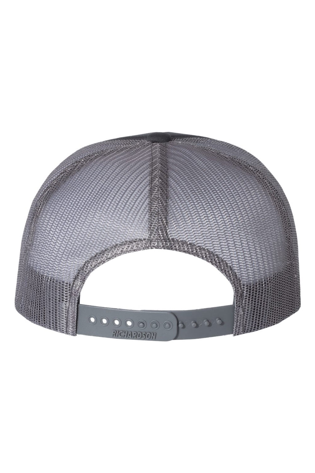 Richardson Hats 113 Mens Foamie Snapback Trucker Hat Charcoal Grey Flat Back