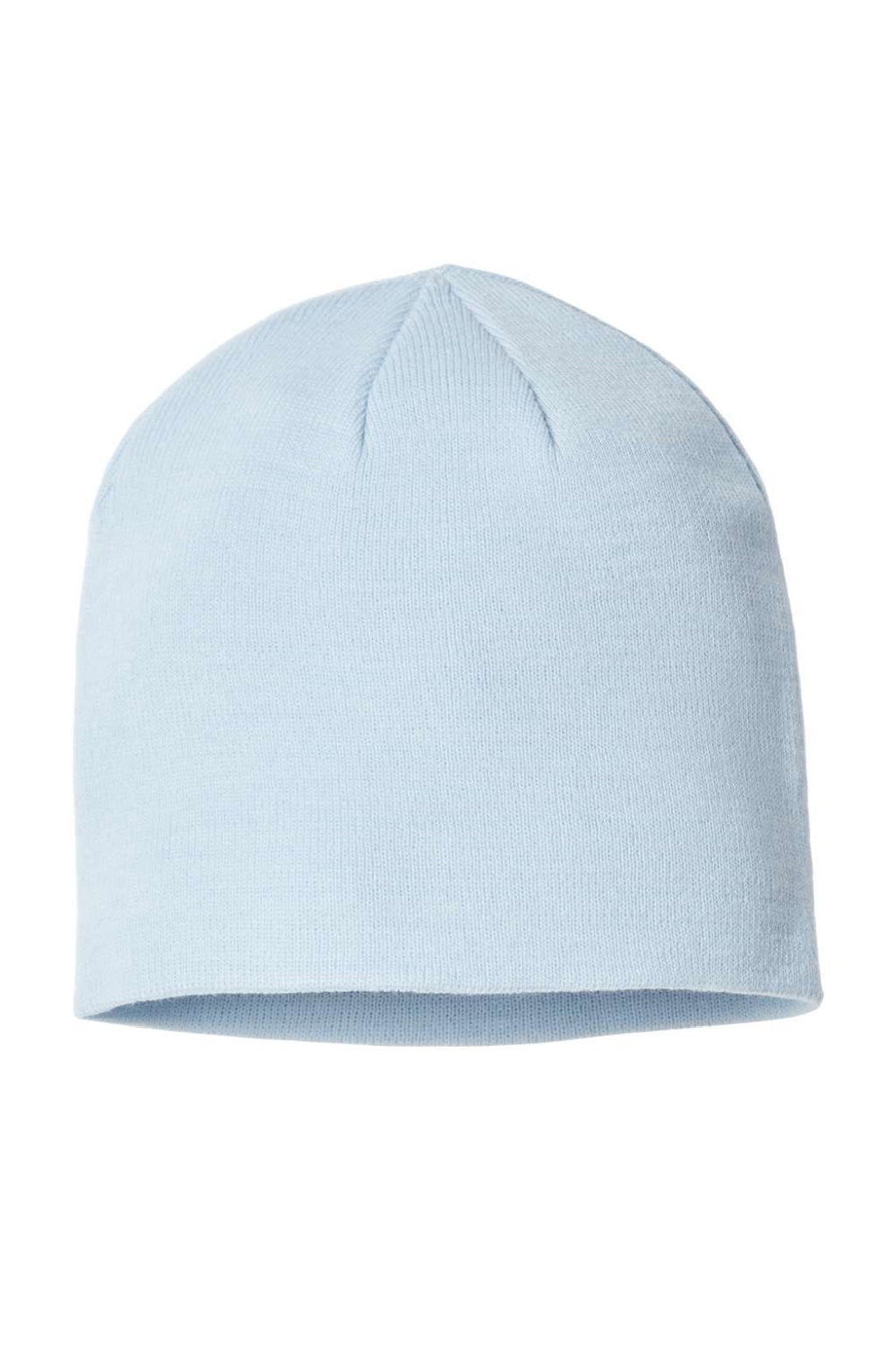 Atlantis Hats HOLLY Unisex Sustainable Beanie Light Blue Flat Front
