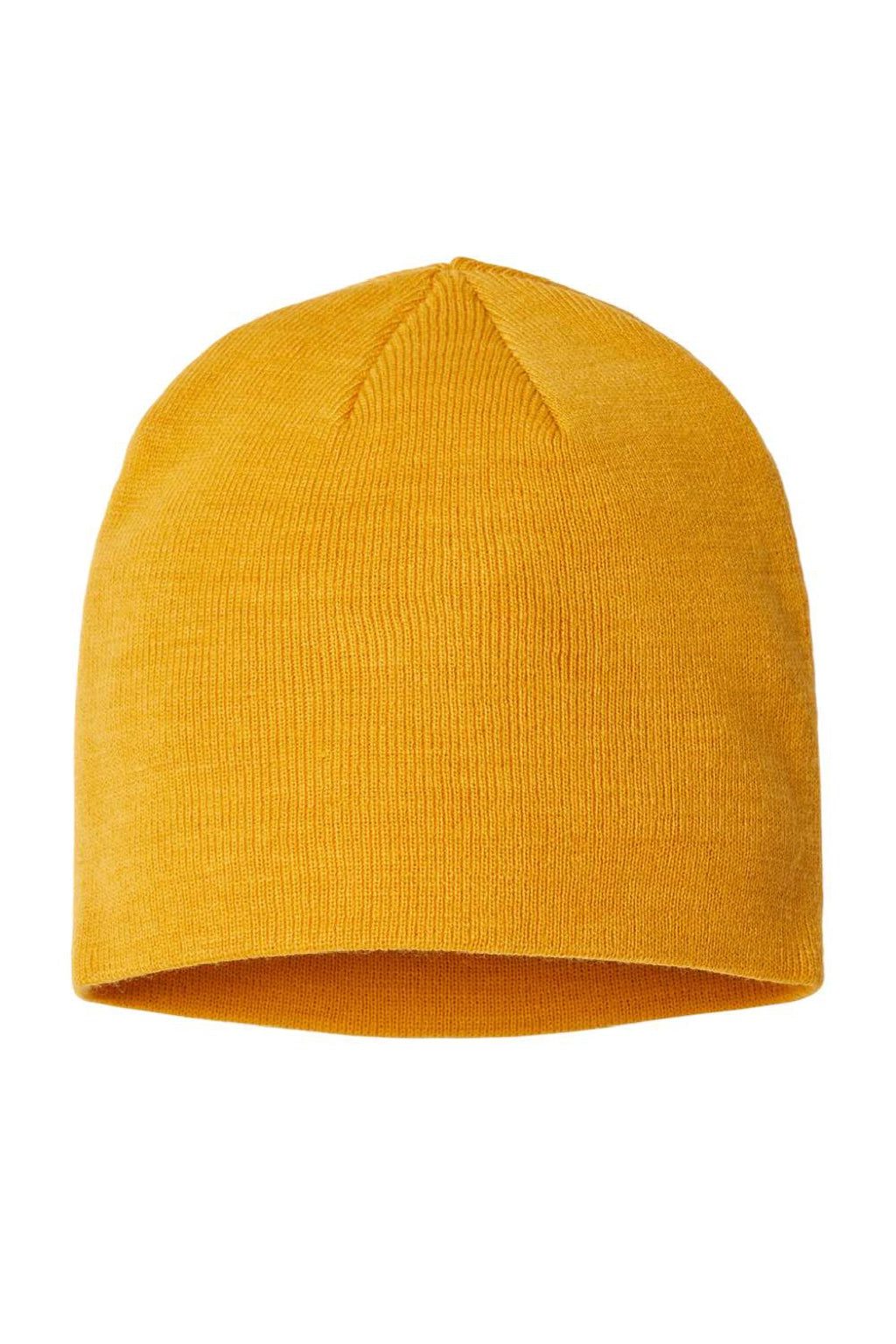 Atlantis Hats HOLLY Unisex Sustainable Beanie Mustard Yellow Flat Front