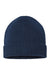 Atlantis Hats ANDY Unisex Sustainable Fine Rib Cuffed Beanie Navy Blue Flat Front