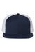 Richardson Hats 511 Mens Wool Blend Flat Bill Snapback Trucker Hat Navy Blue/White Flat Front