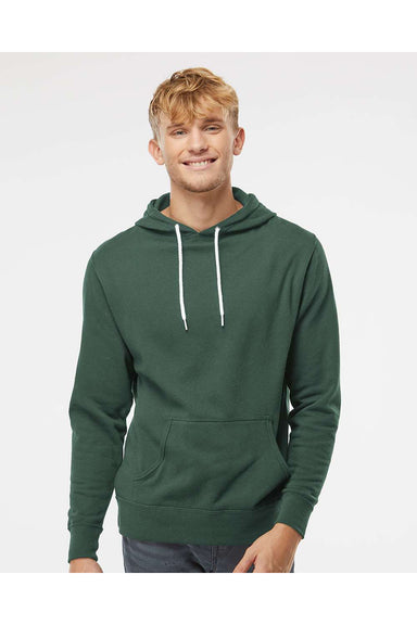Independent Trading Co. AFX90UN Mens Hooded Sweatshirt Hoodie Alpine Green Model Front