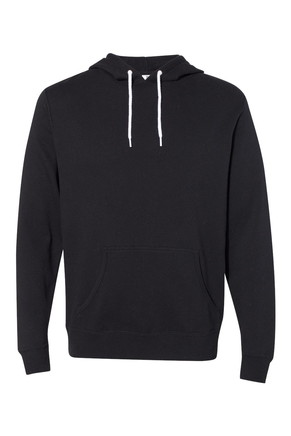 Independent Trading Company AFX90UN Mens Hooded Sweatshirt Hoodie w/ Pouch Pocket Black Flat Front