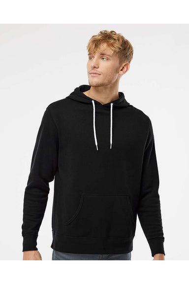 Independent Trading Co. AFX90UN Mens Hooded Sweatshirt Hoodie Black Model Front