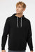 Independent Trading Company AFX90UN Mens Hooded Sweatshirt Hoodie w/ Pouch Pocket Black Model Front