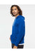 Independent Trading Co. AFX90UN Mens Hooded Sweatshirt Hoodie Cobalt Blue Model Side