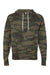 Independent Trading Company AFX90UN Mens Hooded Sweatshirt Hoodie w/ Pouch Pocket Forest Green Camo Flat Front