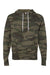 Independent Trading Co. AFX90UN Mens Hooded Sweatshirt Hoodie Forest Green Camo Flat Front