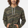 Independent Trading Company Mens Hooded Sweatshirt Hoodie w/ Pouch Pocket - Forest Green Camo