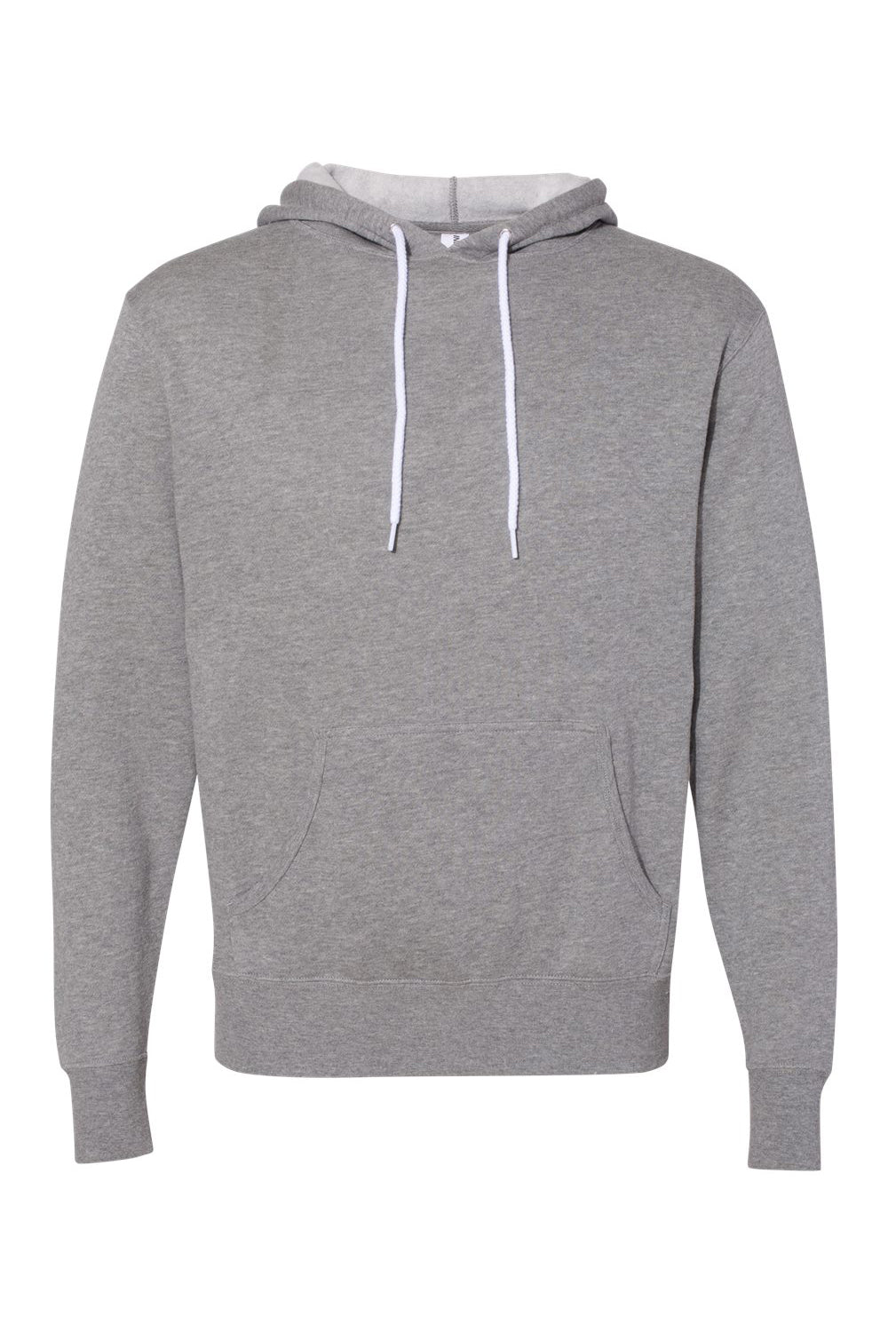 Independent Trading Company AFX90UN Mens Hooded Sweatshirt Hoodie w/ Pouch Pocket Heather Gunmetal Grey Flat Front