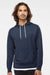 Independent Trading Company AFX90UN Mens Hooded Sweatshirt Hoodie w/ Pouch Pocket Slate Blue Model Front