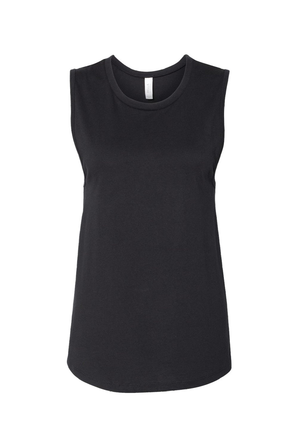 Bella + Canvas BC6003/6003 Womens Jersey Muscle Tank Top Black Flat Front