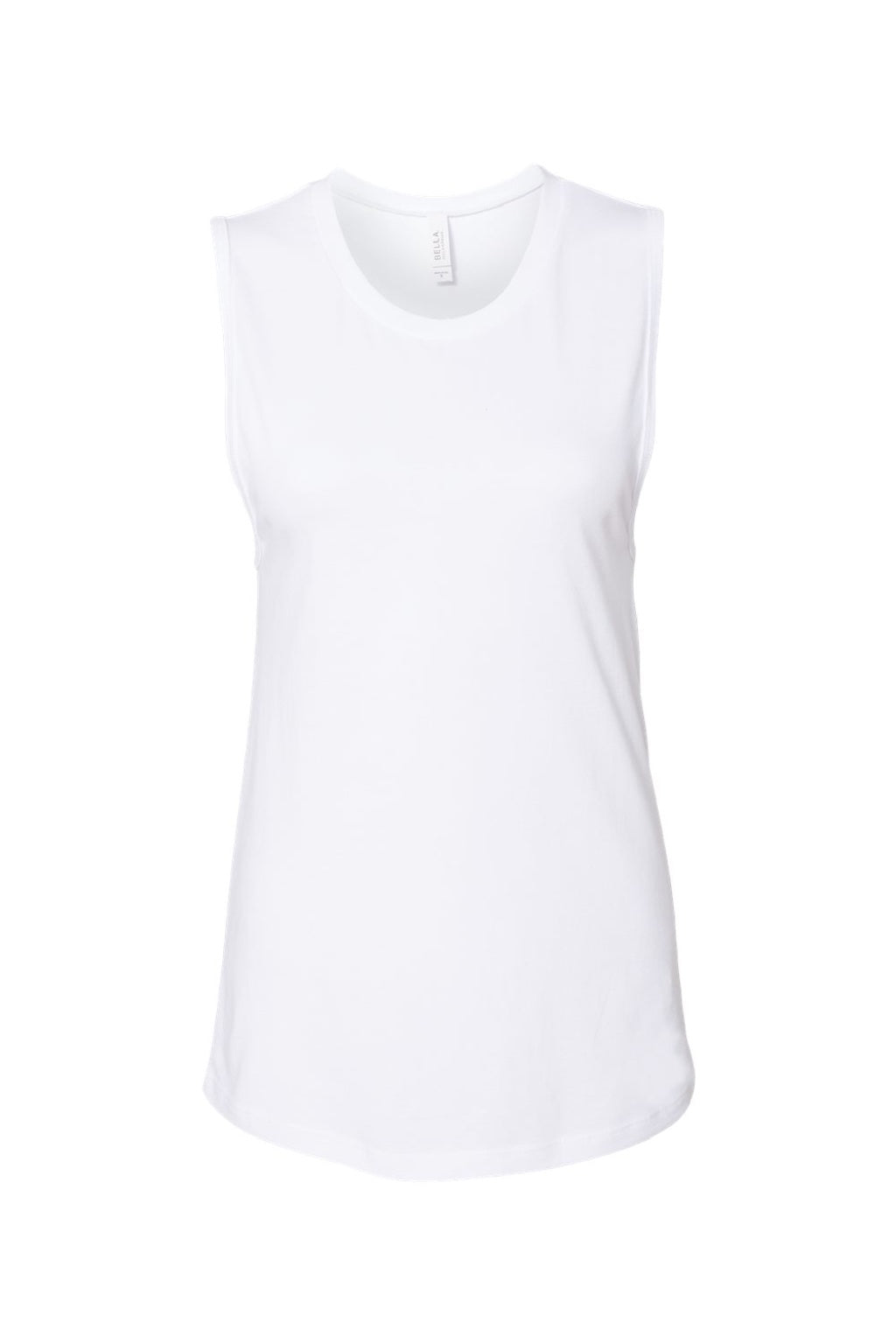 Bella + Canvas BC6003/6003 Womens Jersey Muscle Tank Top White Flat Front