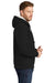 CornerStone CS625 Mens Water Resistant Fleece Full Zip Hooded Sweatshirt Hoodie w/ Pockets Black Model Side