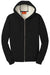 CornerStone CS625 Mens Water Resistant Fleece Full Zip Hooded Sweatshirt Hoodie w/ Pockets Black Flat Front