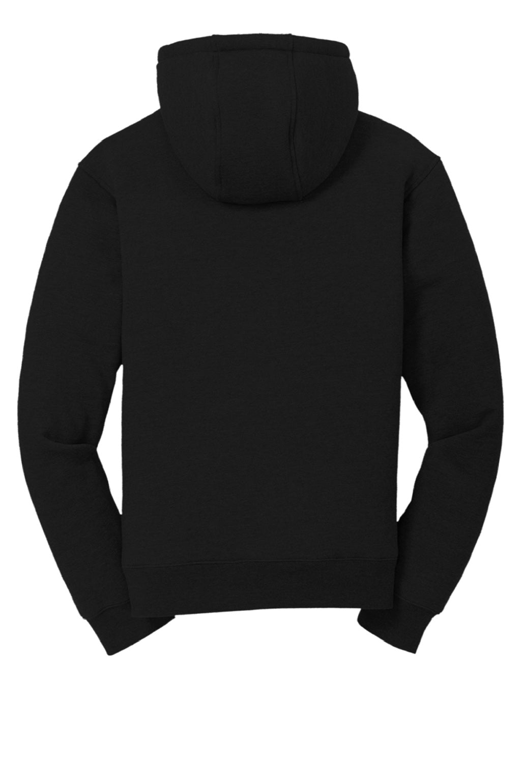 CornerStone CS625 Mens Water Resistant Fleece Full Zip Hooded Sweatshirt Hoodie w/ Pockets Black Flat Back