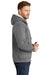CornerStone CS625 Mens Water Resistant Fleece Full Zip Hooded Sweatshirt Hoodie w/ Pockets Grey Model Side