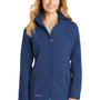 Eddie Bauer Womens Water Resistant Full Zip Hooded Jacket - Admiral Blue