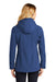 Eddie Bauer EB537 Womens Water Resistant Full Zip Hooded Jacket Admiral Blue Model Back
