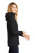 Eddie Bauer EB537 Womens Water Resistant Full Zip Hooded Jacket Black Model Side