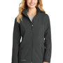 Eddie Bauer Womens Water Resistant Full Zip Hooded Jacket - Steel Grey