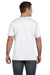 LAT 6901 Mens Fine Jersey Short Sleeve Crewneck T-Shirt White Model Back