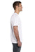 LAT 6901 Mens Fine Jersey Short Sleeve Crewneck T-Shirt White Model Side