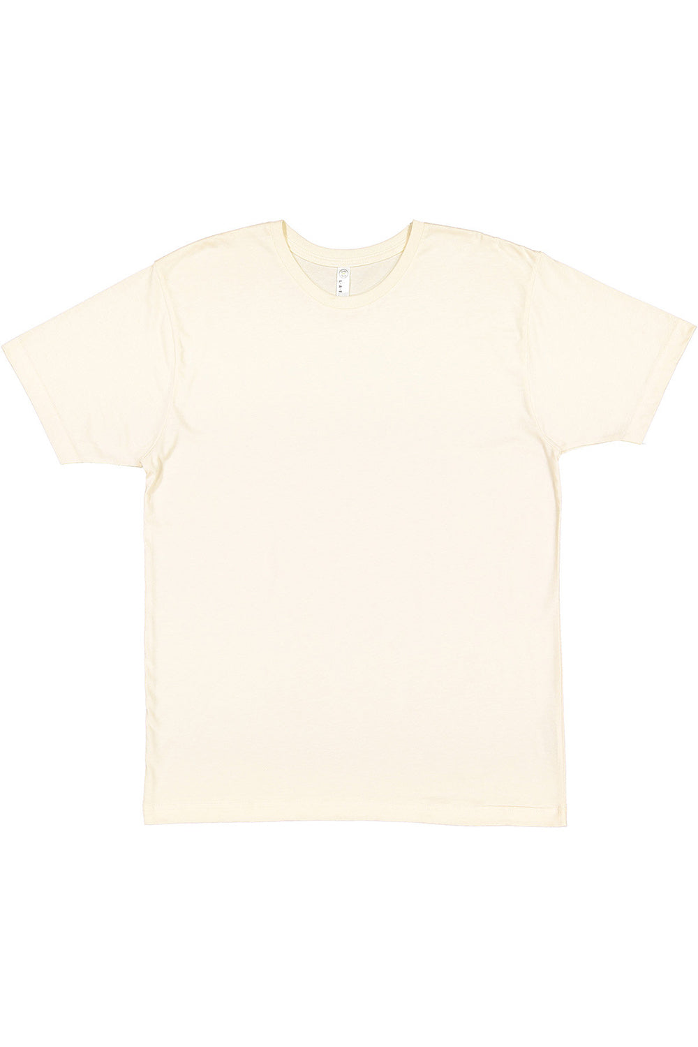 LAT 6901 Mens Fine Jersey Short Sleeve Crewneck T-Shirt Natural Flat Front