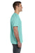 LAT 6901 Mens Fine Jersey Short Sleeve Crewneck T-Shirt Chill Blue Model Side