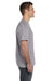 LAT 6901 Mens Fine Jersey Short Sleeve Crewneck T-Shirt Heather Grey Model Side