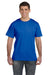 LAT 6901 Mens Fine Jersey Short Sleeve Crewneck T-Shirt Royal Blue Model Front