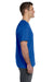 LAT 6901 Mens Fine Jersey Short Sleeve Crewneck T-Shirt Royal Blue Model Side