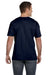 LAT 6901 Mens Fine Jersey Short Sleeve Crewneck T-Shirt Navy Blue Model Back