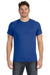 LAT 6901 Mens Fine Jersey Short Sleeve Crewneck T-Shirt Vintage Royal Blue Model Front