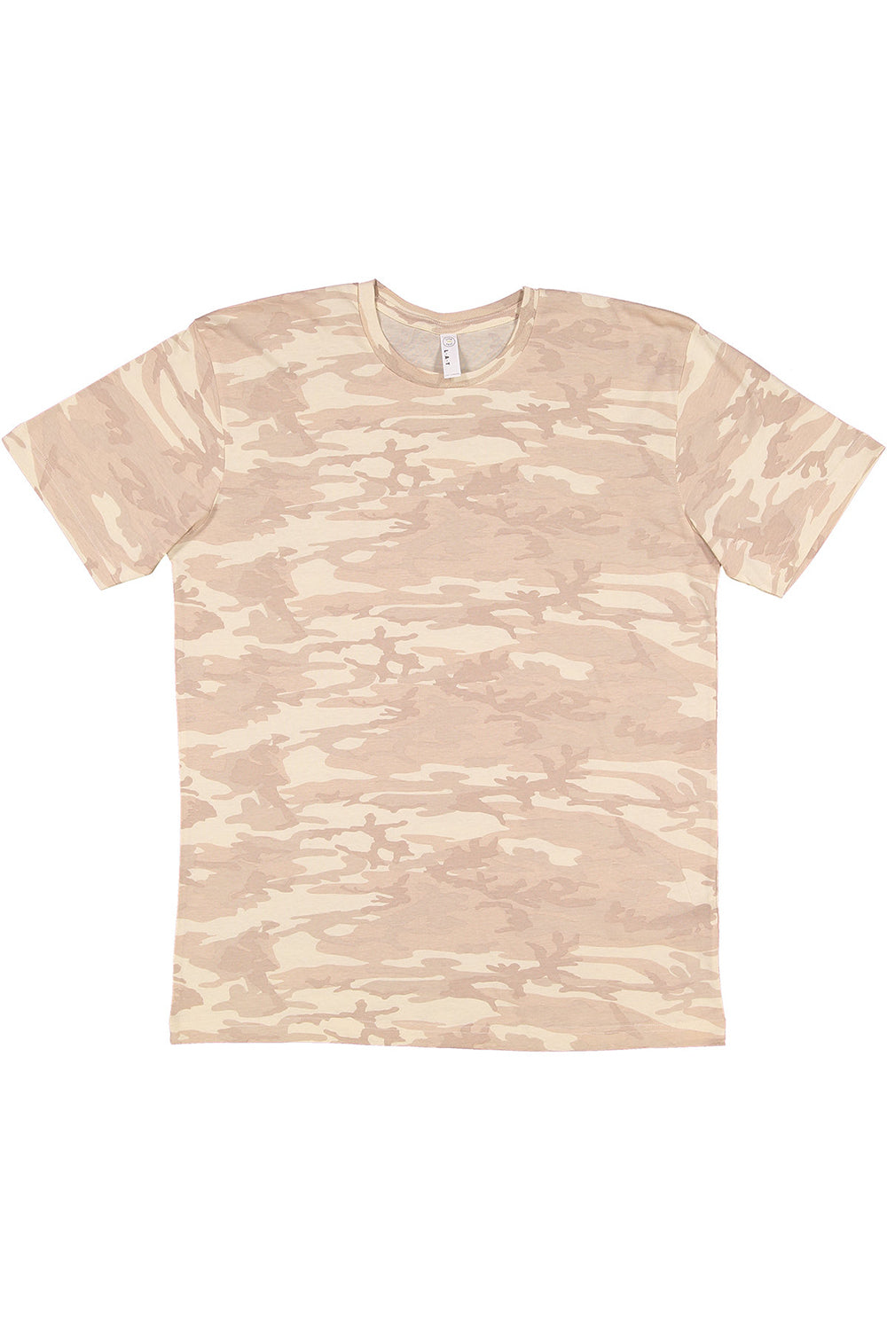 LAT 6901 Mens Fine Jersey Short Sleeve Crewneck T-Shirt Natural Camo Flat Front