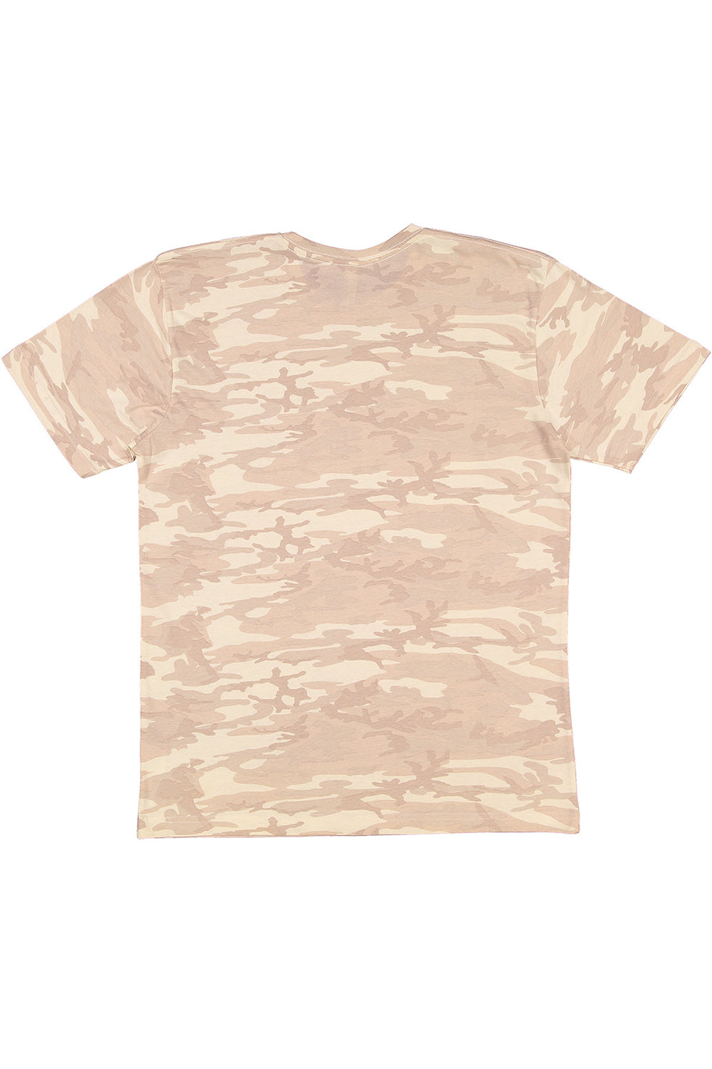 LAT 6901 Mens Fine Jersey Short Sleeve Crewneck T-Shirt Natural Camo Flat Back