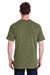 LAT 6901 Mens Fine Jersey Short Sleeve Crewneck T-Shirt Military Green Model Back