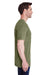 LAT 6901 Mens Fine Jersey Short Sleeve Crewneck T-Shirt Military Green Model Side