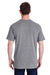 LAT 6901 Mens Fine Jersey Short Sleeve Crewneck T-Shirt Heather Granite Grey Model Back