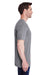 LAT 6901 Mens Fine Jersey Short Sleeve Crewneck T-Shirt Heather Granite Grey Model Side