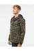 Independent Trading Co. EXP94NAW Mens Nylon Hooded Anorak Jacket Forest Green Camo Model Side