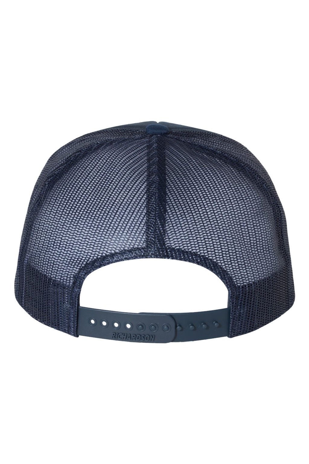 Richardson Hats 113 Mens Foamie Snapback Trucker Hat Navy Blue Flat Back