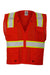 Kishigo B100-111 Unisex EV Series Enhanced Visibility Multi Pocket Mesh Vest Red/Lime Green Flat Front