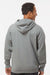 Augusta Sportswear 5414 Mens Fleece Hooded Sweatshirt Hoodie Heather Charcoal Grey Model Back